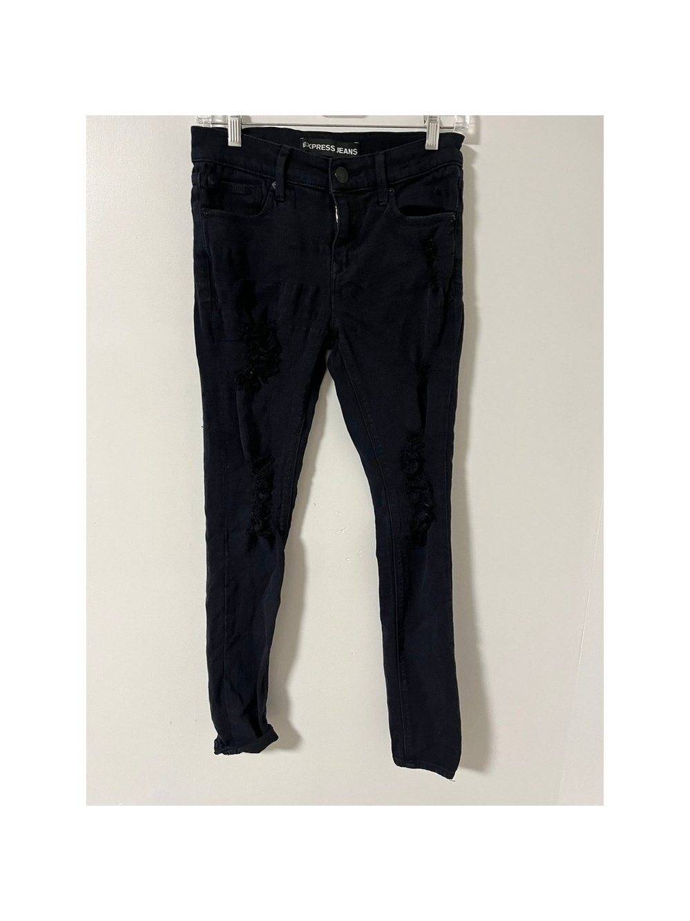 Express Jeans distressed women's size 2 Legging mid rise